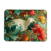 Art Nouveau Cat Magnet (Horizontal)