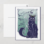 Art Nouveau Cat Postkarte (Vorne/Hinten)