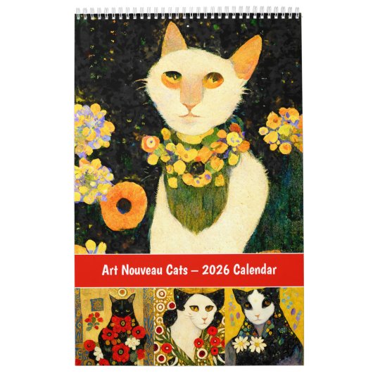 Art Nouveau Cats – 2026 Calendar Kalender (Titelbild)