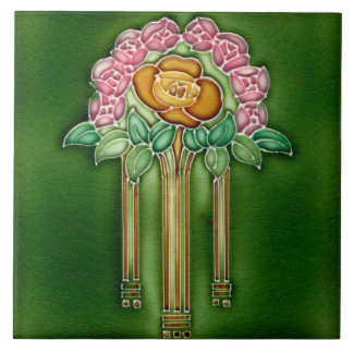 Art Nouveau Ceramic Fireplace Wall tile Fliese