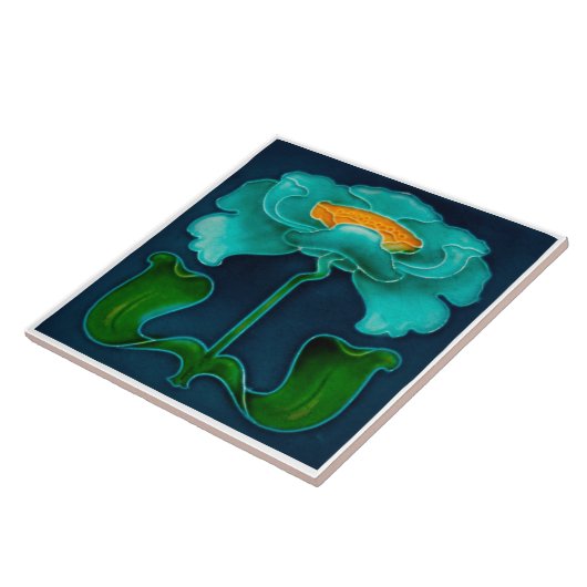 Art Nouveau Ceramic Fireplace Wall tile Fliese (Seite)