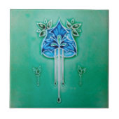 Art Nouveau Ceramic Fireplace Wall tile Fliese (Vorderseite)