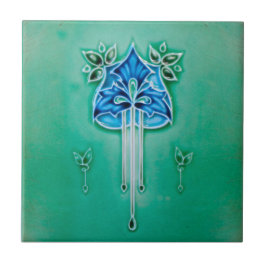 Art Nouveau Ceramic Fireplace Wall tile Fliese