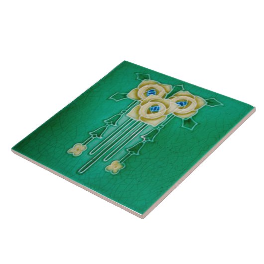 Art Nouveau Ceramic Fireplace Wall tile Fliese (Seite)