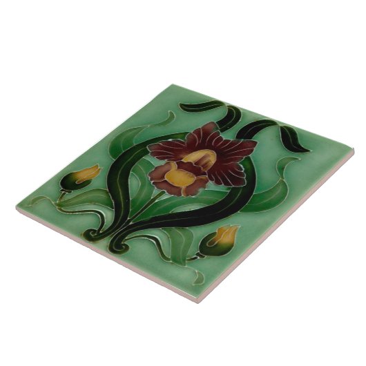 Art Nouveau Ceramic fireplace wall tile Fliese (Seite)