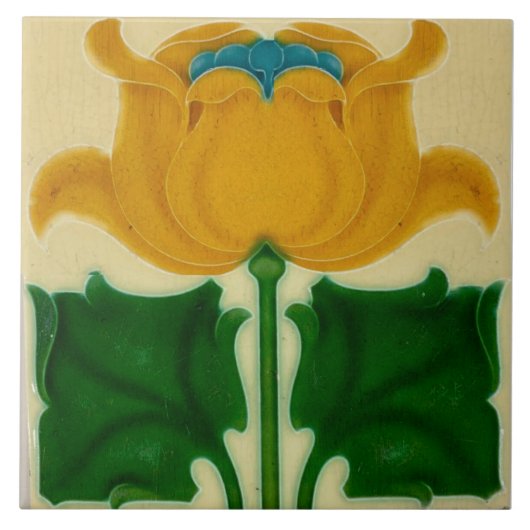 Art nouveau ceramic tile fliese (Vorderseite)