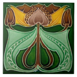 Art Nouveau ceramic tile Fliese