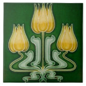 Art nouveau ceramic tile fliese (Vorderseite)