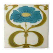 Art nouveau ceramic tile fliese (Vorderseite)