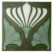Art Nouveau Ceramic Wall fireplace Tile Fliese (Vorderseite)