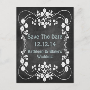 Art Nouveau Challe Board Save the Date Ankündigungspostkarte