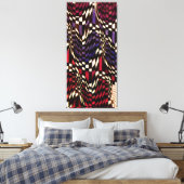 Art Nouveau Checkered Wave Pattern Leinwanddruck (Insitu (Schlafzimmer))