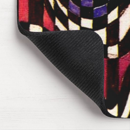 Art Nouveau Checkered Wave Pattern - Mousepad (Ecke)