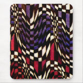 Art Nouveau Checkered Wave Pattern - Mousepad (Vorne)