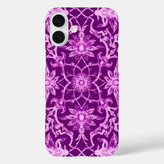 Art Nouveau Chinese Pattern - Amethyst Lila Case-Mate iPhone Hülle (Rückseite)
