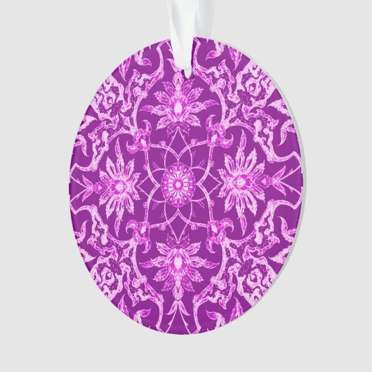 Art Nouveau Chinese Pattern - Amethyst Lila Ornament (Vorderseite)