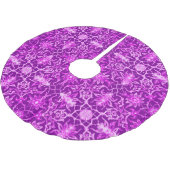Art Nouveau Chinese Pattern - Amethyst Lila Polyester Weihnachtsbaumdecke (Schrägansicht)