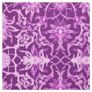 Art Nouveau Chinese Pattern - Amethyst Lila Stoff