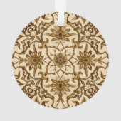Art Nouveau Chinese Pattern - Braun und Beige Ornament (Rückseite)