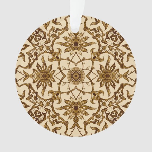 Art Nouveau Chinese Pattern - Braun und Beige Ornament (Vorderseite)