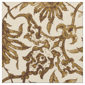 Art Nouveau Chinese Pattern - Braun und Beige Stoff (Nahaufnahme)