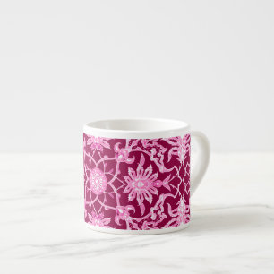 Art Nouveau Chinese Pattern - Burgund Wein Espressotasse