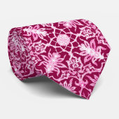 Art Nouveau Chinese Pattern - Burgund Wein Krawatte (Gerollt)