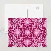 Art Nouveau Chinese Pattern - Burgund Wein Postkarte (Vorne/Hinten)