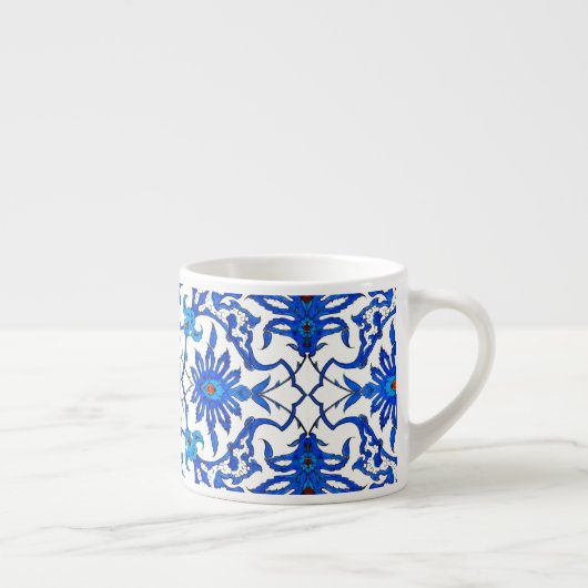 Art Nouveau Chinese Pattern - Chinesisch rot und b Espressotasse (Rechts)