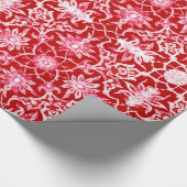 Art Nouveau Chinese Pattern - Deep Red Geschenkpapier (Ecke)