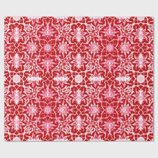 Art Nouveau Chinese Pattern - Deep Red Geschenkpapier (Flach)