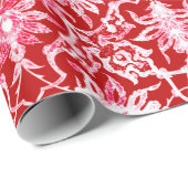 Art Nouveau Chinese Pattern - Deep Red Geschenkpapier (Rolleneckpunkt)