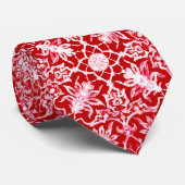 Art Nouveau Chinese Pattern - Deep Red Krawatte (Gerollt)
