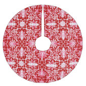 Art Nouveau Chinese Pattern - Deep Red Polyester Weihnachtsbaumdecke (Vorderseite)