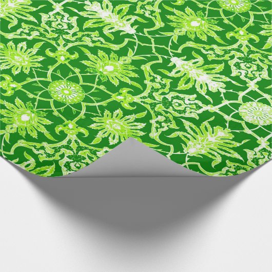 Art Nouveau Chinese Pattern - Emerald Green Geschenkpapier (Ecke)