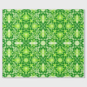 Art Nouveau Chinese Pattern - Emerald Green Geschenkpapier (Flach)