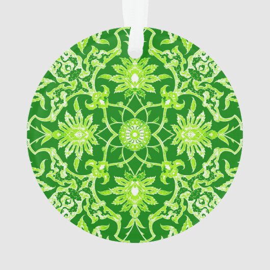 Art Nouveau Chinese Pattern - Emerald Green Ornament (Rückseite)