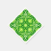 Art Nouveau Chinese Pattern - Emerald Green Serviette (Ecke)