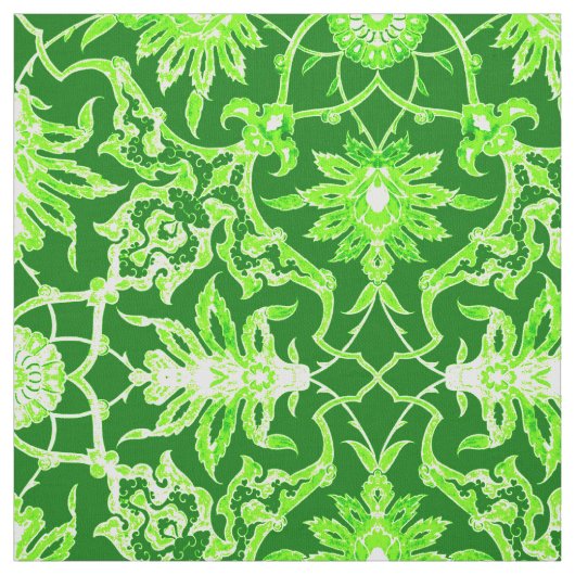 Art Nouveau Chinese Pattern - Emerald Green Stoff (Muster)