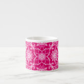 Art Nouveau Chinese Pattern - Fuchsia Pink Espressotasse (Vorderseite)