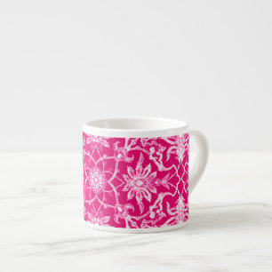 Art Nouveau Chinese Pattern - Fuchsia Pink Espressotasse