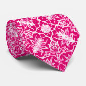 Art Nouveau Chinese Pattern - Fuschia Pink Krawatte (Gerollt)