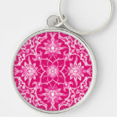 Art Nouveau Chinese Pattern - Fuschia Pink Schlüsselanhänger (Vorne)