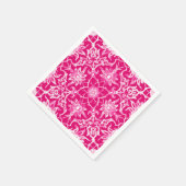 Art Nouveau Chinese Pattern - Fuschia Pink Serviette (Ecke)