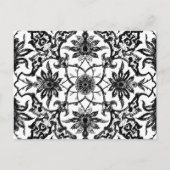 Art Nouveau Chinese Pattern - Schwarz und Weiß Postkarte (Vorderseite)