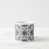 Art Nouveau Chinese Pattern - Silver Gray Espressotasse (Vorderseite)