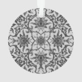 Art Nouveau Chinese Pattern - Silver Gray Ornament (Rückseite)