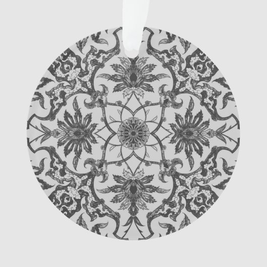 Art Nouveau Chinese Pattern - Silver Gray Ornament (Vorderseite)