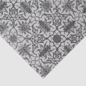 Art Nouveau Chinese Pattern - Silver Gray Seidenpapier (Ausschnitt)