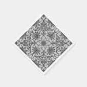 Art Nouveau Chinese Pattern - Silver Gray Serviette (Ecke)